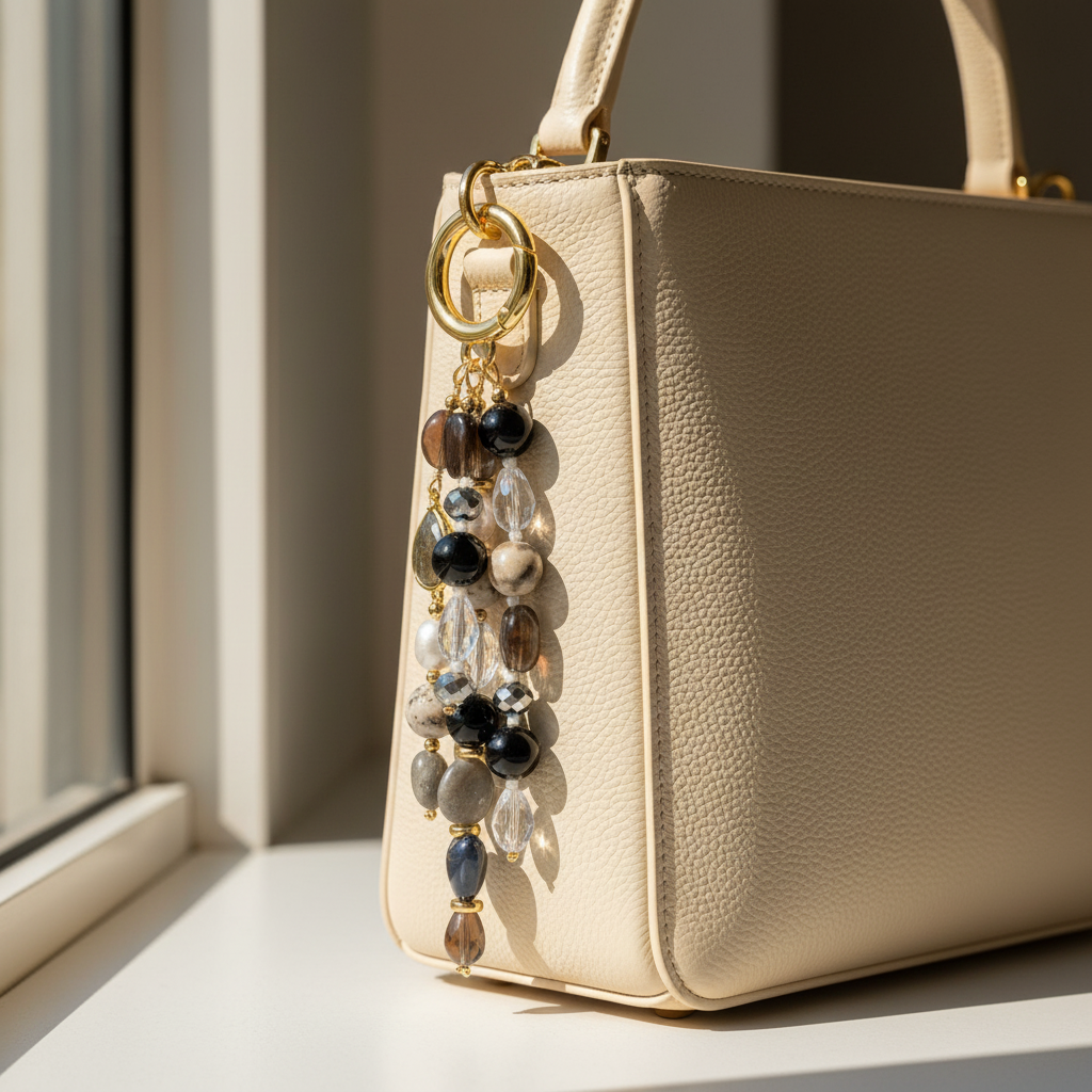 Labradorit Obsidian Harmonie Taschenanhänger