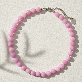Collier ras-du-cou en jade lilas bienheureux