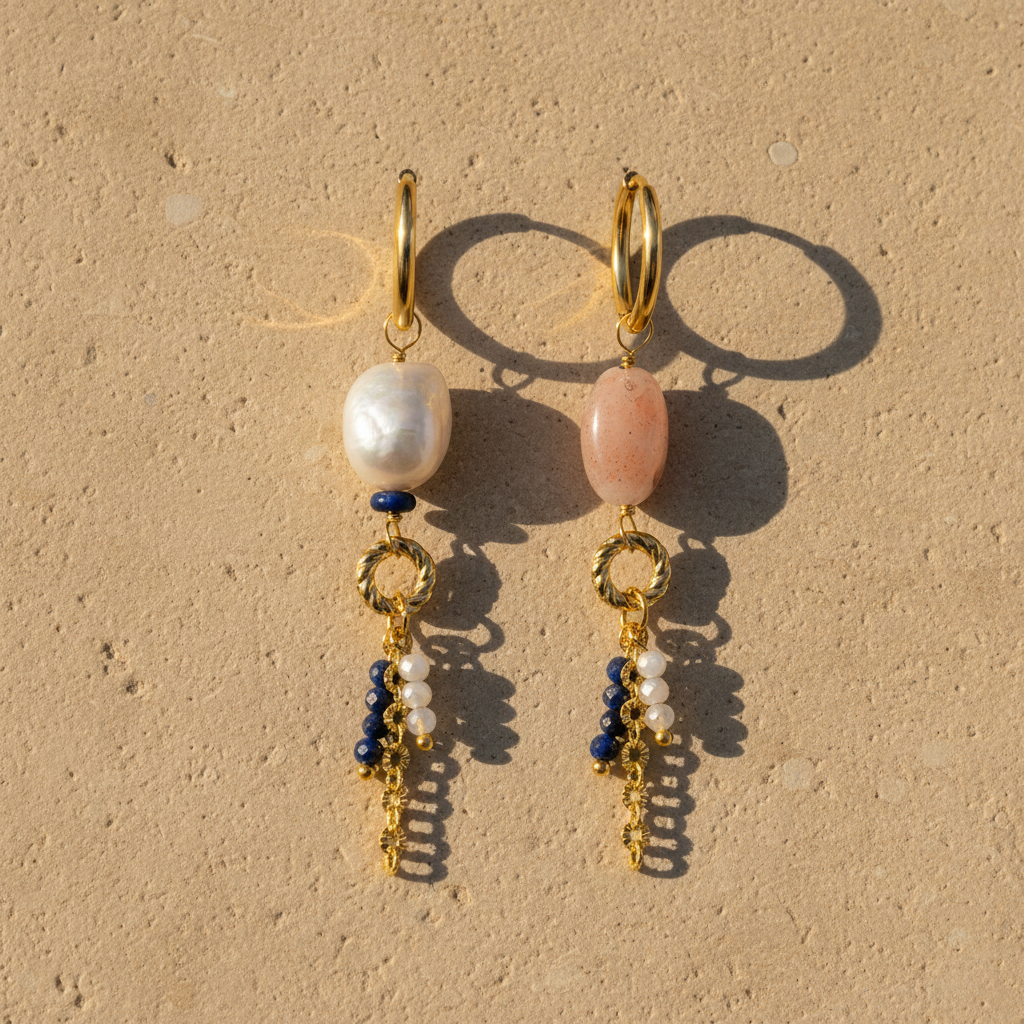 Boucles d'oreilles Soleil Pearl