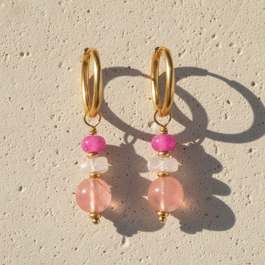 Boucles d'oreilles Blush Jade