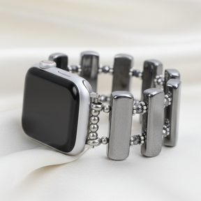 Platin-Eklipse dehnbares Apple Watch Armband