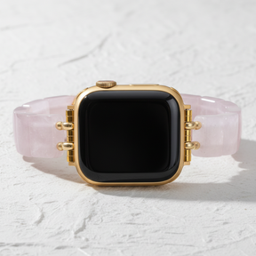 Bracelet extensible en quartz couleur rose pour Apple Watch
