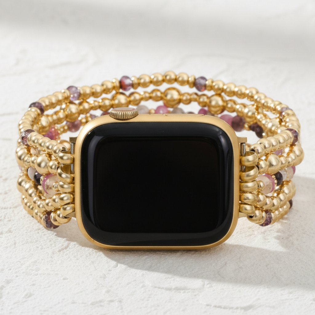 Bracelet extensible Apple Watch Fleur de Pêche
