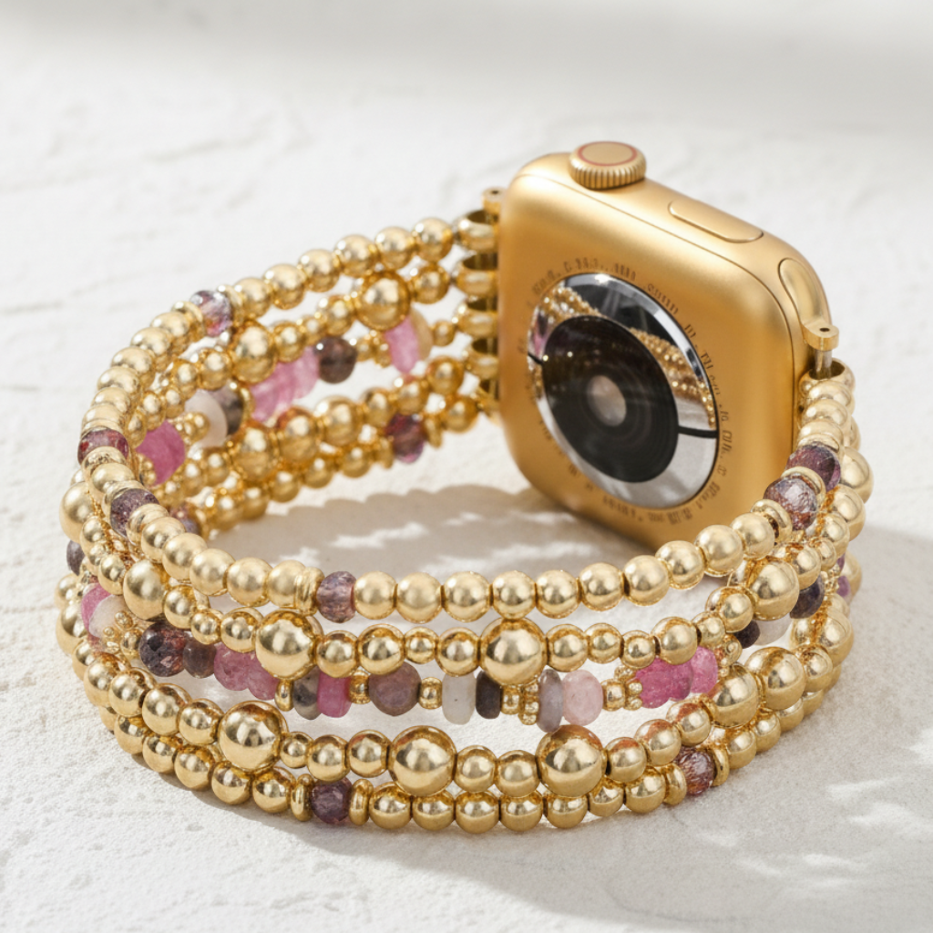 Bracelet extensible Apple Watch Fleur de Pêche