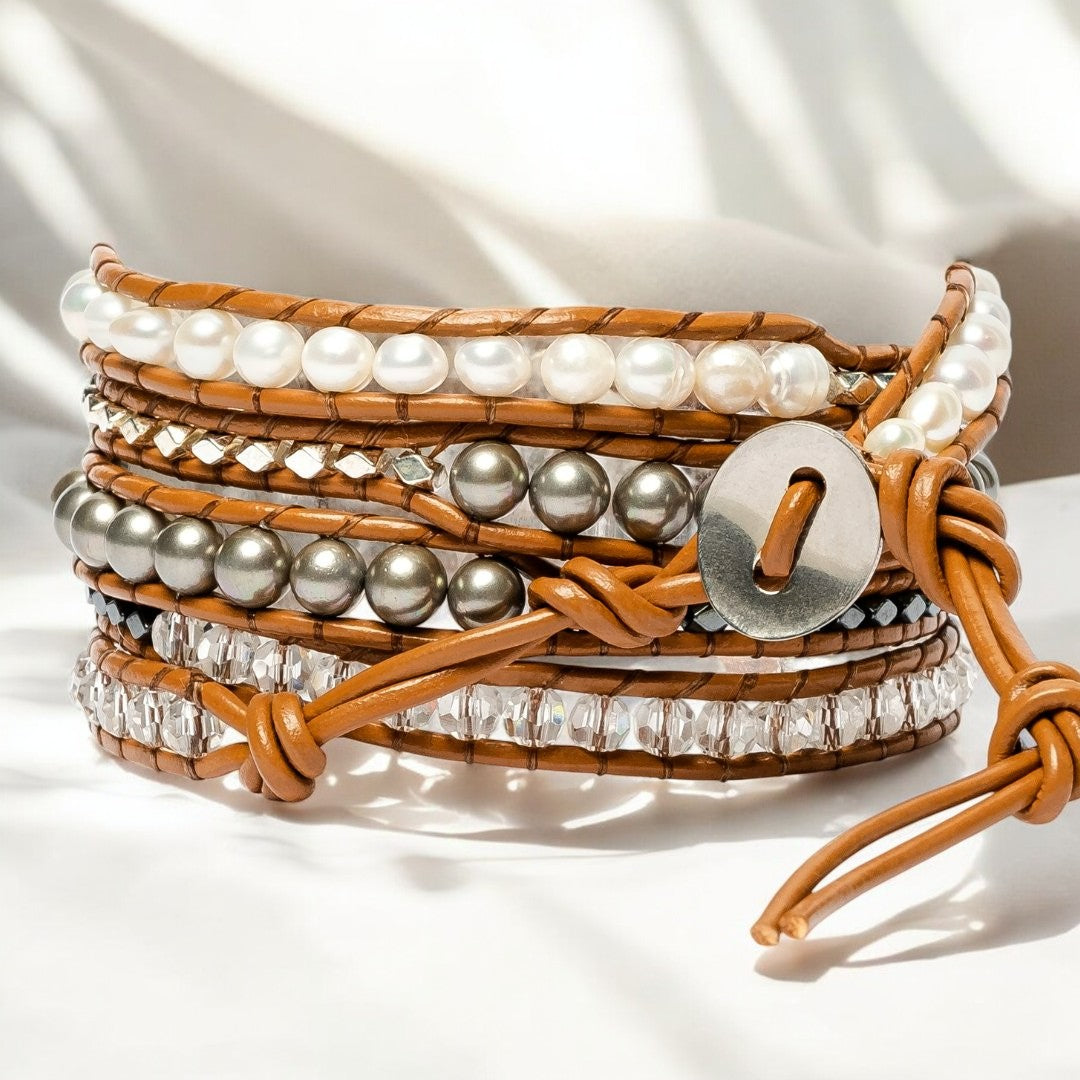 Exquisites Hämatit-Wickelarmband
