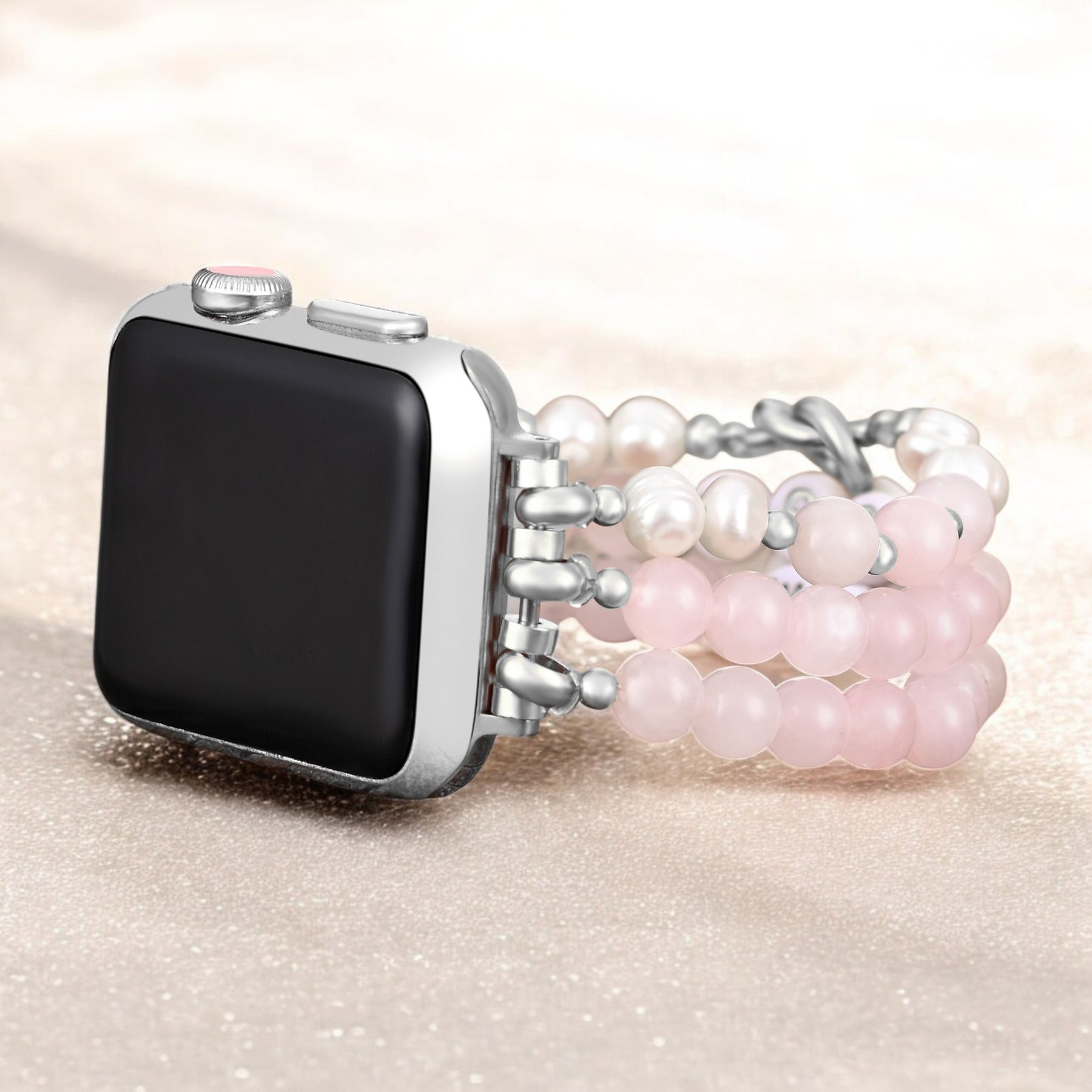 Boss Mom Rose Quartz Stretch Apple Watch Armband