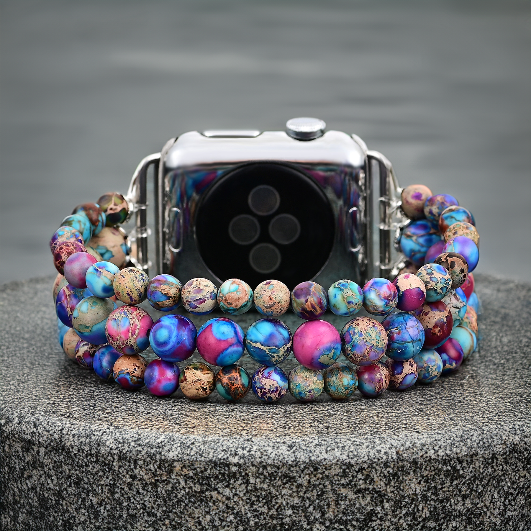 Apple Watch extensible en cristal d'agate