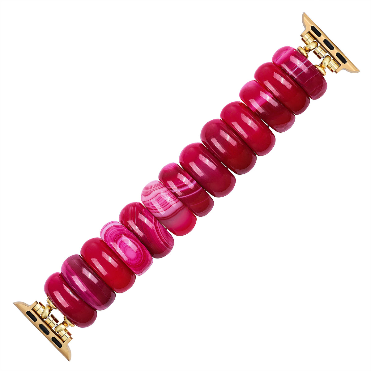 Bracelet extensible en agate Mirage Cramoisi pour Apple Watch