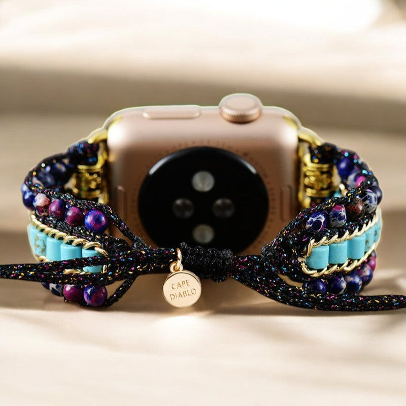 Bracelet Apple Watch turquoise gothique