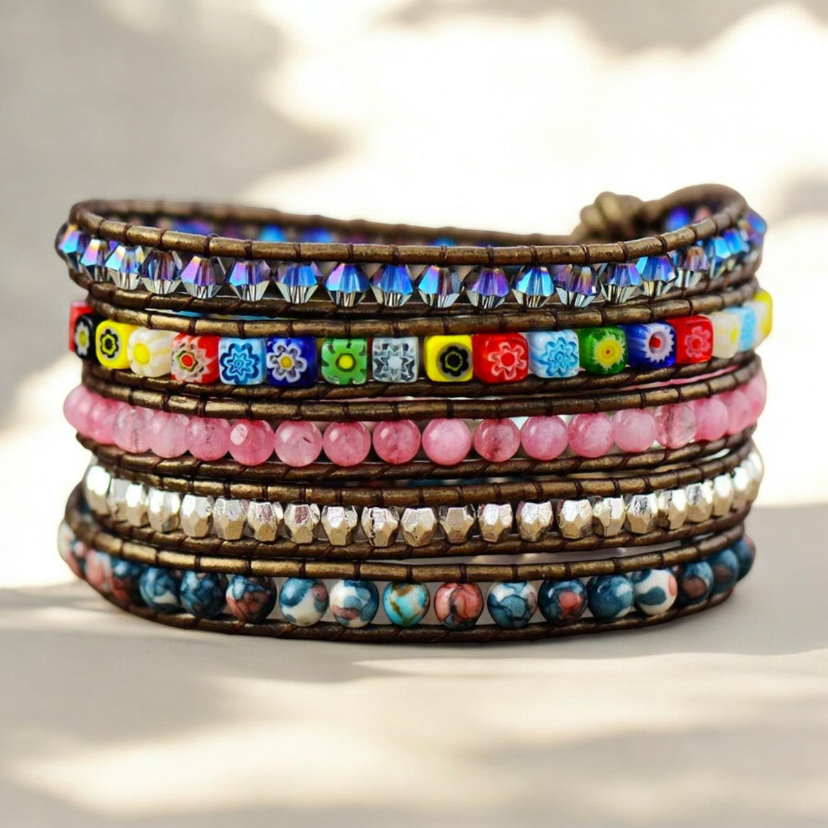 Heilendes Blumenschutz-Wickelarmband