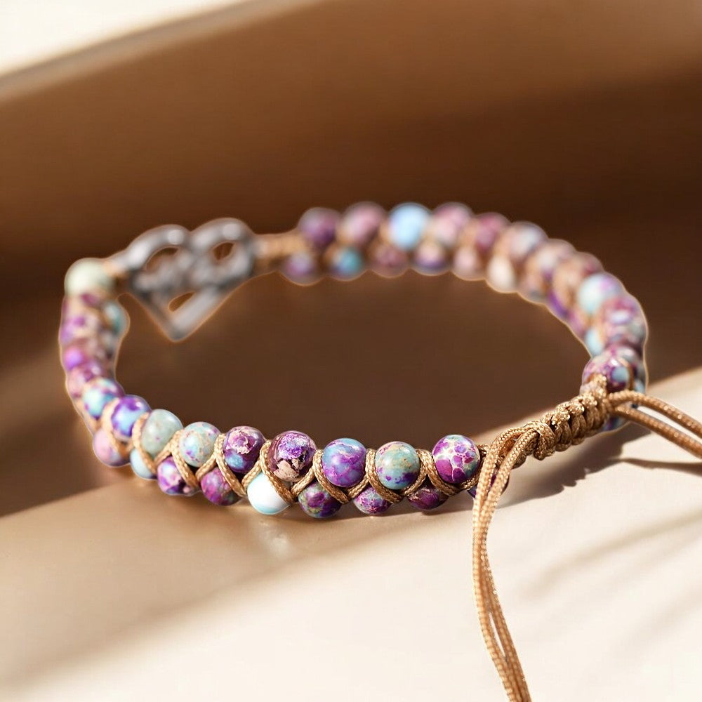 Bracelet de guérison de charme de battement de coeur