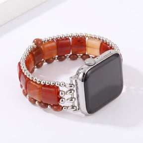 Brace Apple Watch extensible argenté Midnight Bloom Tourmaline