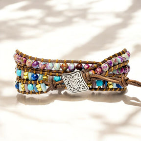 Intensives Kaiserjaspis-Wickelarmband