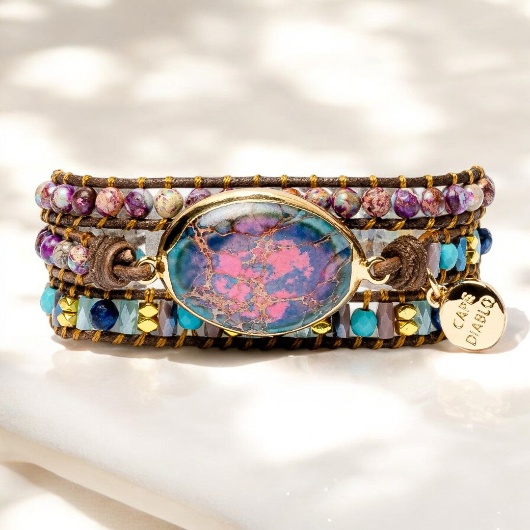 Intensives Kaiserjaspis-Wickelarmband