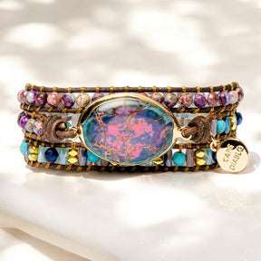 Intensives Kaiserjaspis-Wickelarmband
