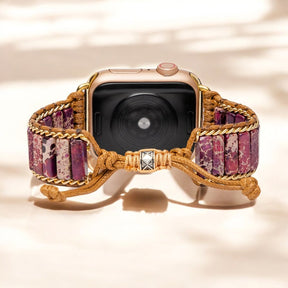 Bracelet Apple Watch en jaspe impérial intense