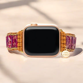 Bracelet Apple Watch en jaspe impérial intense