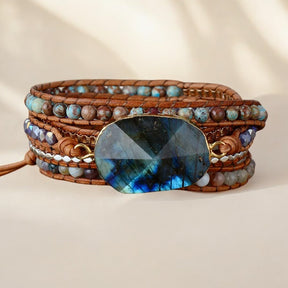 Labradorit Wanderer Wickelarmband