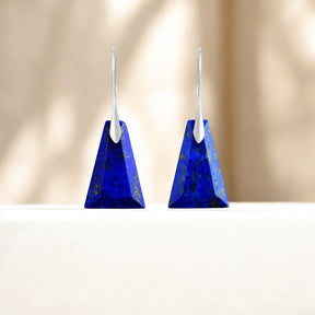 Lapis-Lazuli-Geometrische Tropfenohrringe