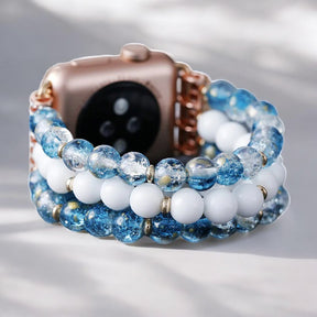 Bracelet de montre extensible Crystal Jade Frost