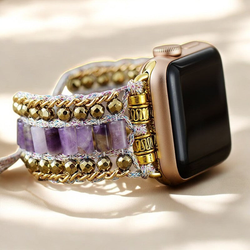 Bracelet Majestueux Améthyste Apple Watch