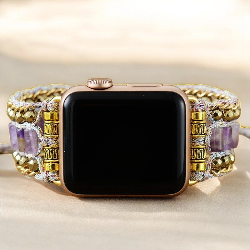 Bracelet Majestueux Améthyste Apple Watch