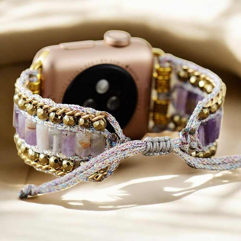 Bracelet Majestueux Améthyste Apple Watch