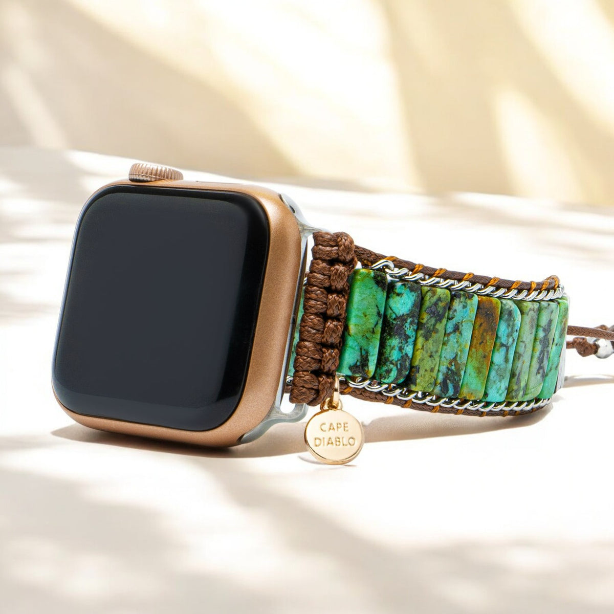 Bracelet Apple Watch pour homme turquoise africain