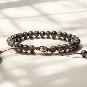 Herrenarmband aus schwarzem Jaspis