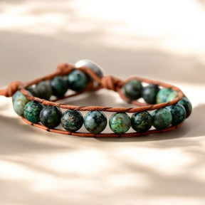 Herren Boho Afrikanisches Türkis Armband