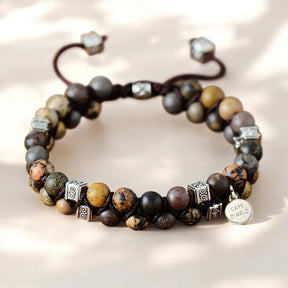 Herren Charmantes Jasper Armband
