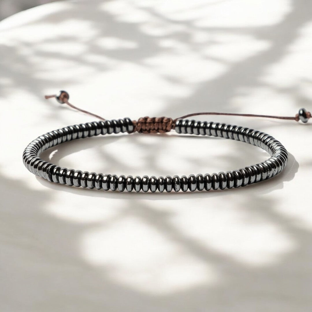Bracelet en pierre hématite pour homme