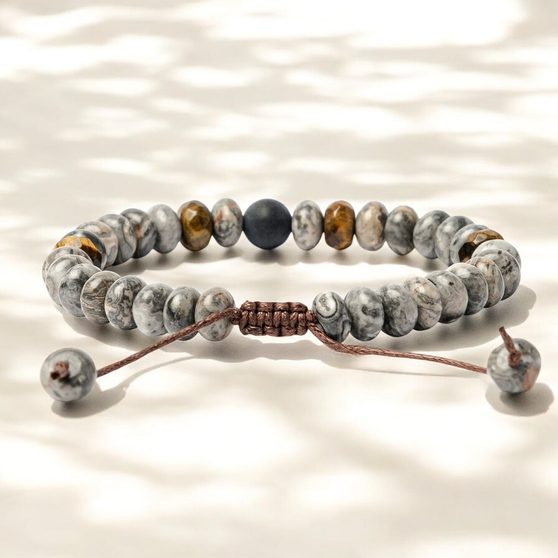 Bracelet Homme Jaspe & Oeil de Tigre