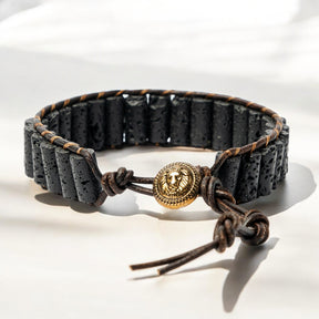 Bracelet en Pierre de Lave pour Hommes