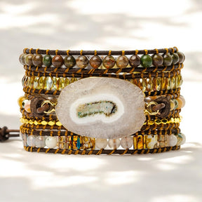 Mondscheingöttin Achat Wickelarmband