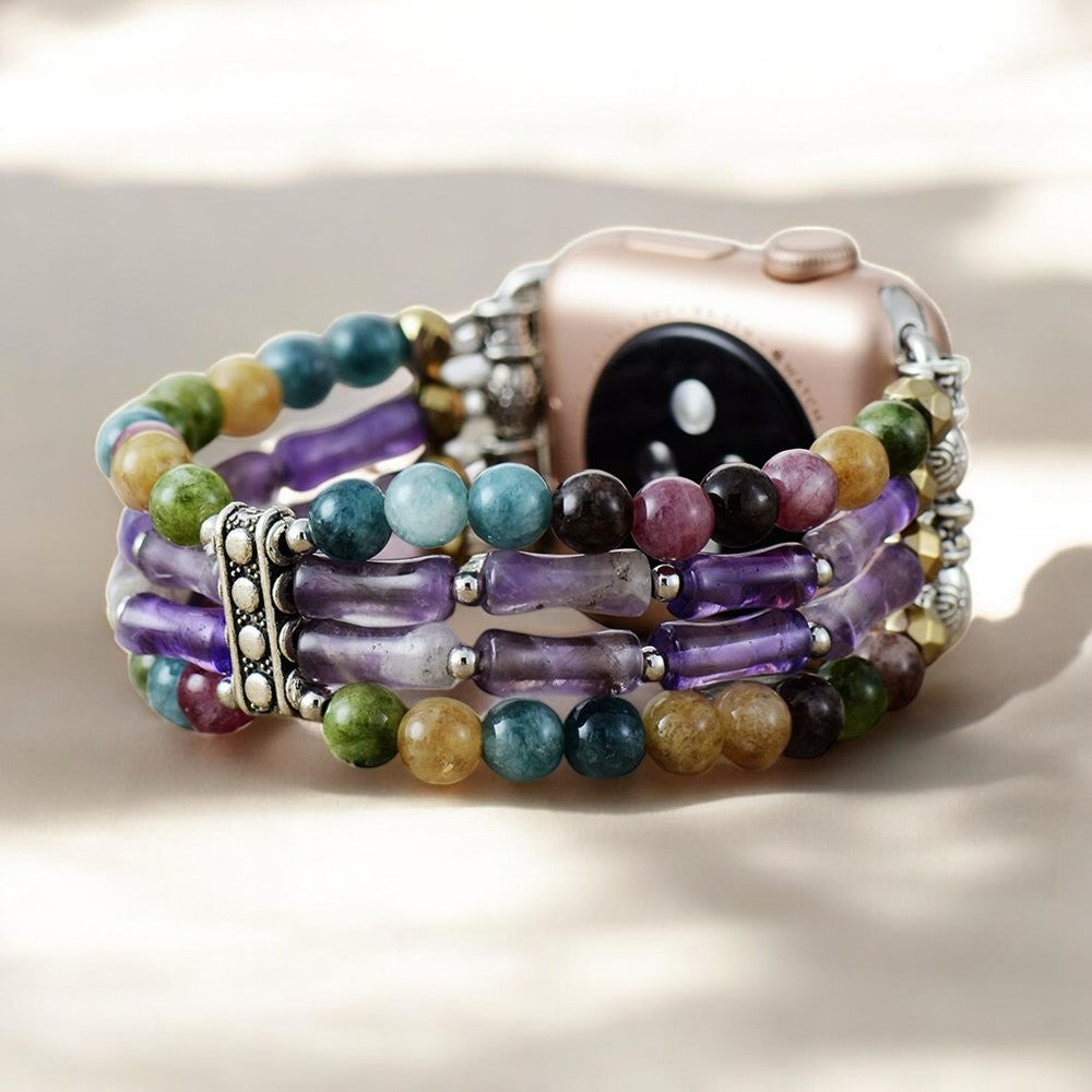 Mosaic Amethyst Stretch Apple Watch Armband
