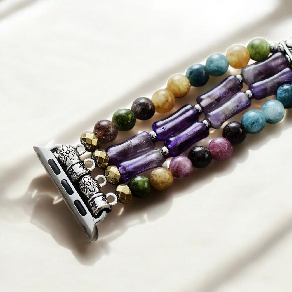 Mosaic Amethyst Stretch Apple Watch Armband