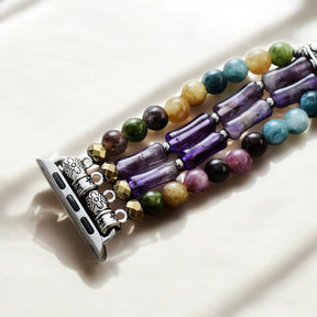 Mosaic Amethyst Stretch Apple Watch Armband
