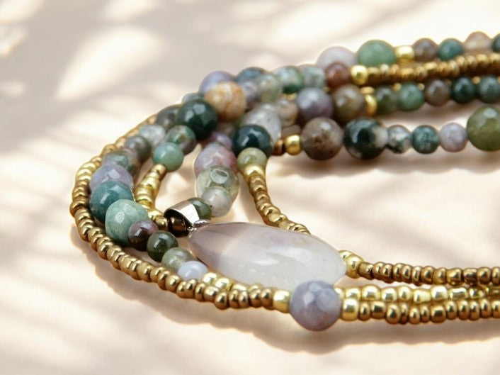 Collier superposé natif 3 couches