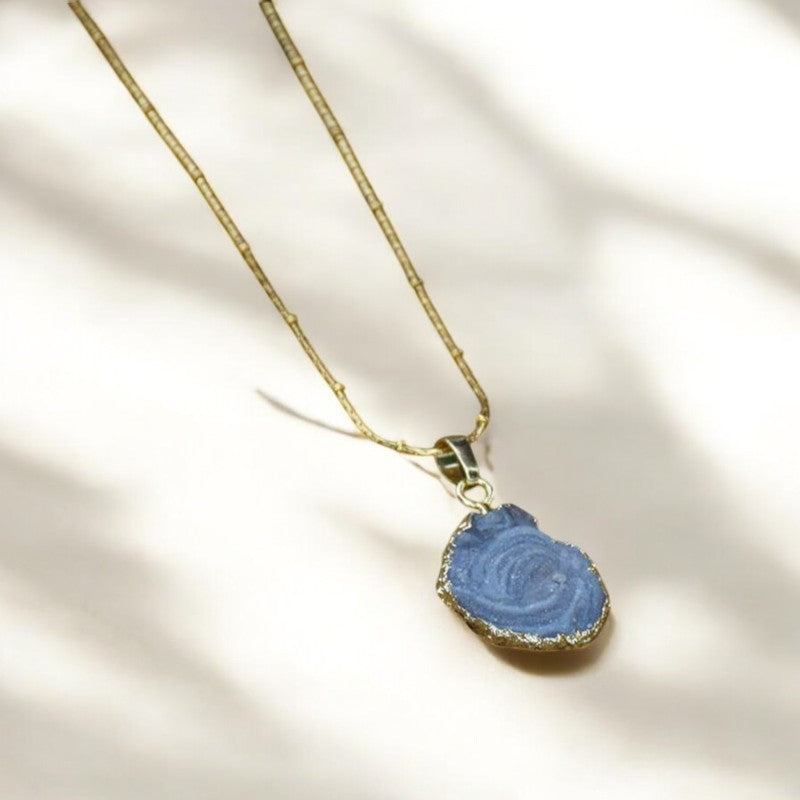 Collier en pierre d'agate naturelle