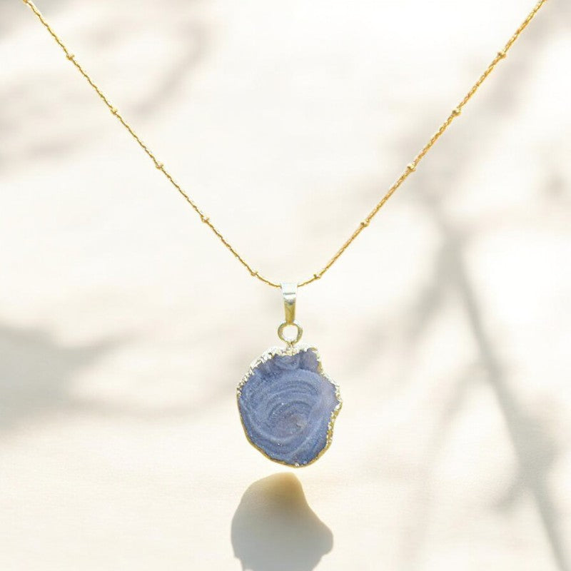 Collier en pierre d'agate naturelle