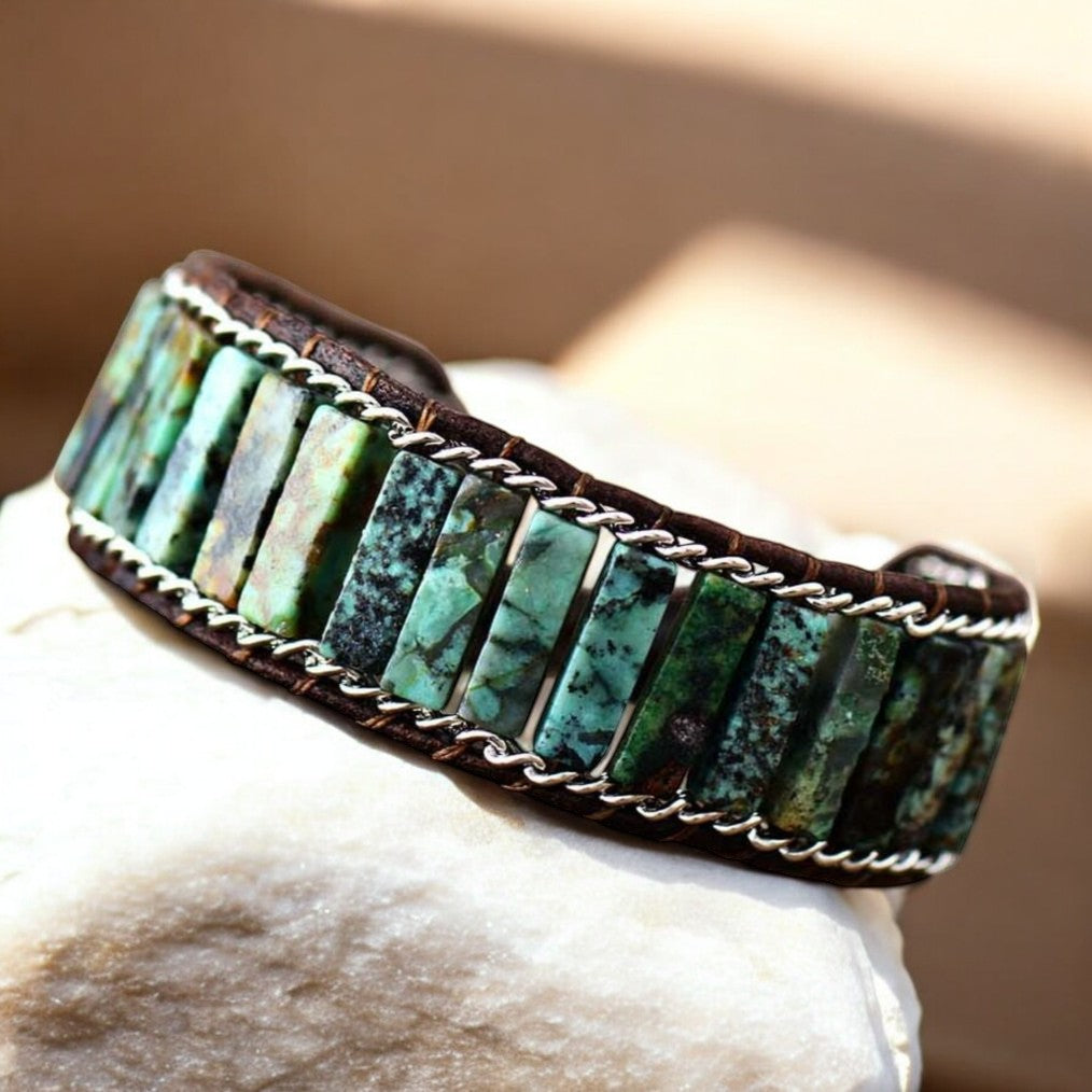 Bracelet Manchette Turquoise Océanique