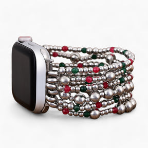 Weihnachts-Silberzauber- Apple Watch Armband