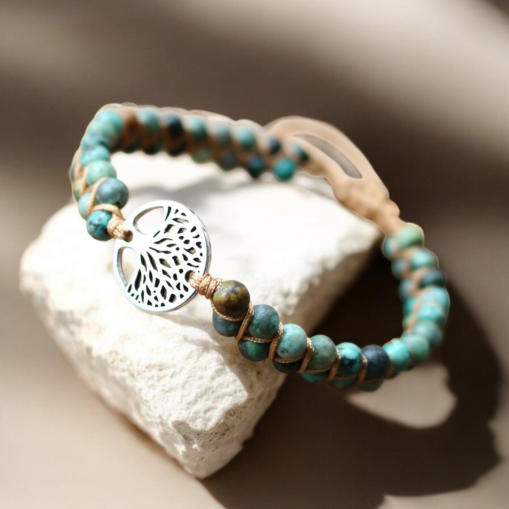 Lebensbaum Armband aus afrikanischem Jaspis