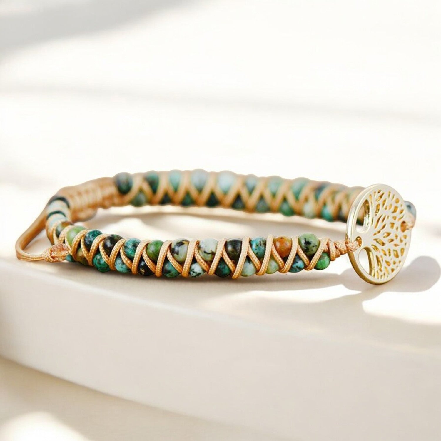 Lebensbaum Armband aus afrikanischem Jaspis