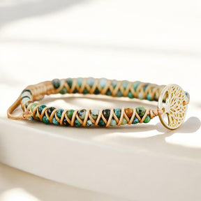Lebensbaum Armband aus afrikanischem Jaspis