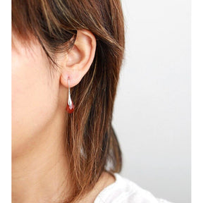 Klassische Ohrhänger aus blühendem Jaspis
